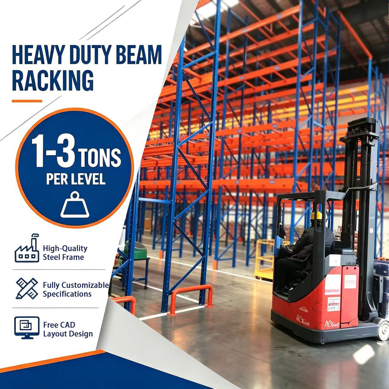 Custom Heavy Duty Steel Pallet Rack Industrial Storage Rack System For Warehouse Warehousing