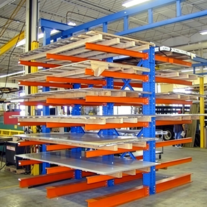 Multi Layer Vertical Space Saving Cantilever Rack Round Tube Square Tube Inventory Distribution Center Cantilever Racking