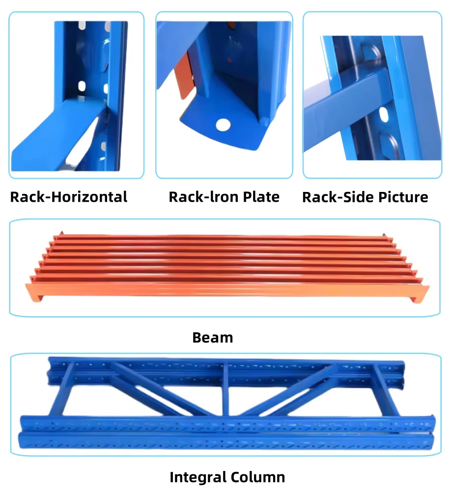 Industrial Heavy Duty Storage Shelves System Stacking Units Metal Rack Warehouse Steel Pallet Racking