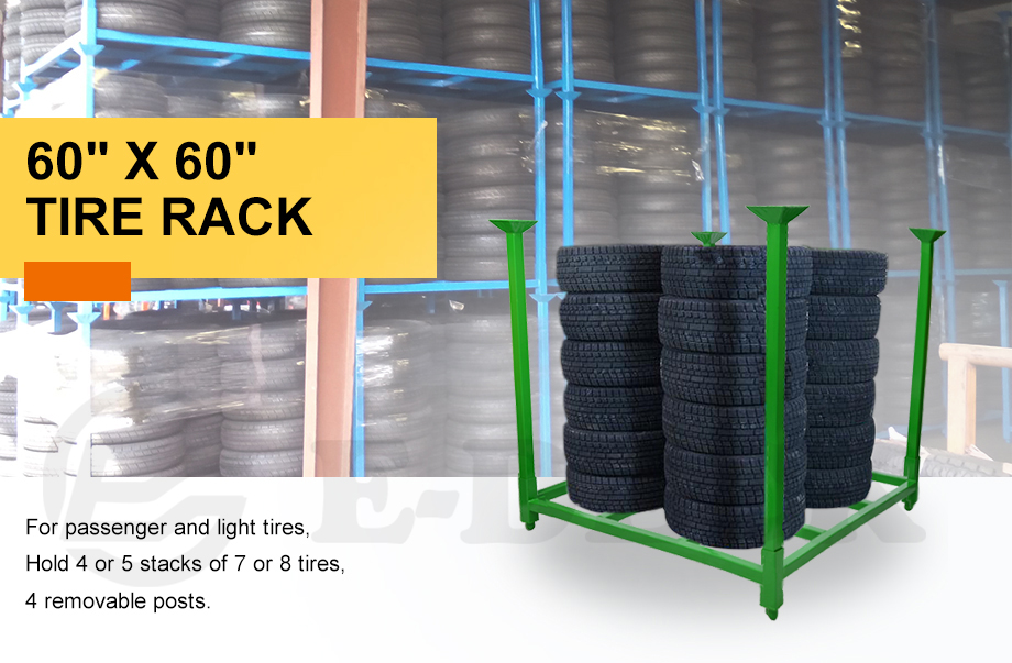 Storage Metal Welded Stackable Durable Heavy Duty Steel Truck Tyre Storage Rack for Warehouse