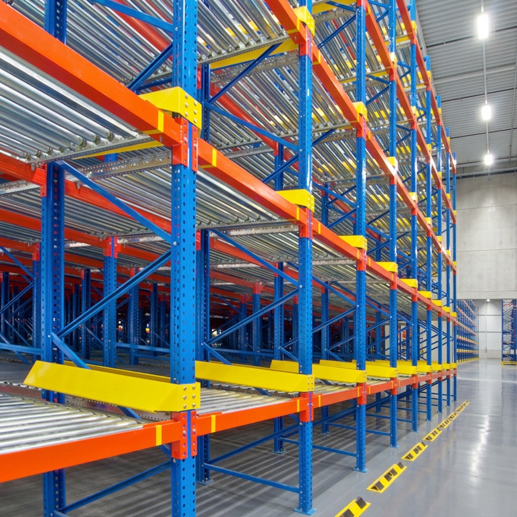 First in First Out Design Perishable Goods FIFO Gravity Flow Racking