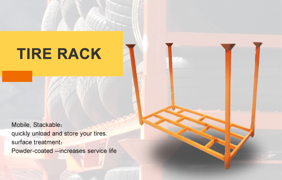High Quality Auto Industry Detachable Durable Truck Storage Stacking Tire Pallet Rack