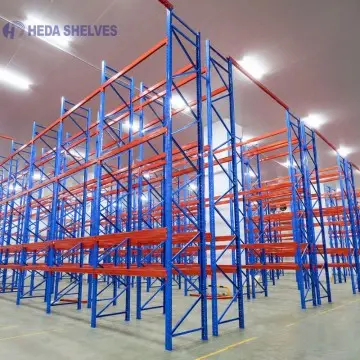 Selective pallet racking with adjustable beams for multi-SKU warehouses
