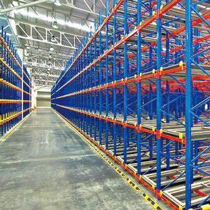 Reinforced Steel 5 Layer Push Back Pallet Racking Heavy Duty Efficient Goods Picking Warehouse Storage Shelving