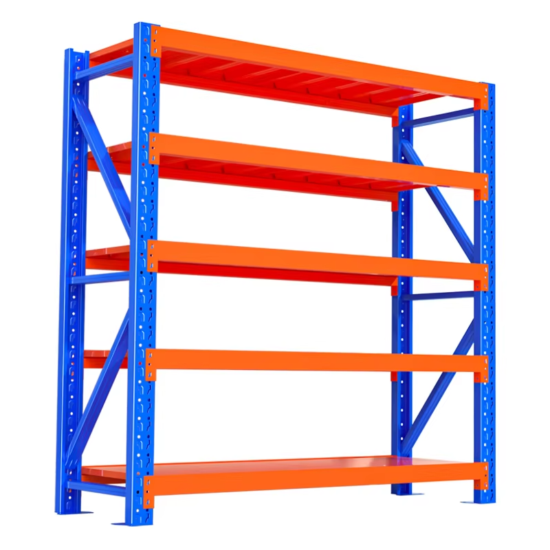 Low Price Racking Adjustable Metal Boltless Shelf and Racks Warehouse Storage Medium Duty Metal Rack Shelf