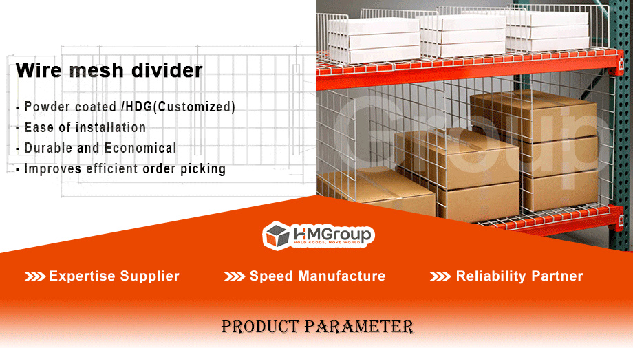 Warehouse Metal Steel Wire Shelves Divider for Racking System