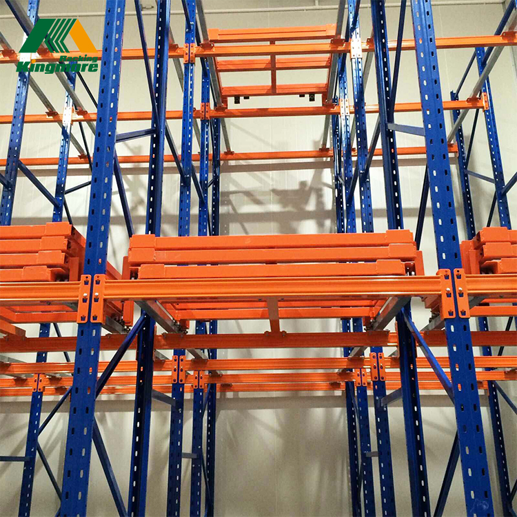 Heavy Duty Push Back Rack Stacking System Industrial Metal Rack Storage Equipment Warehouse Rack