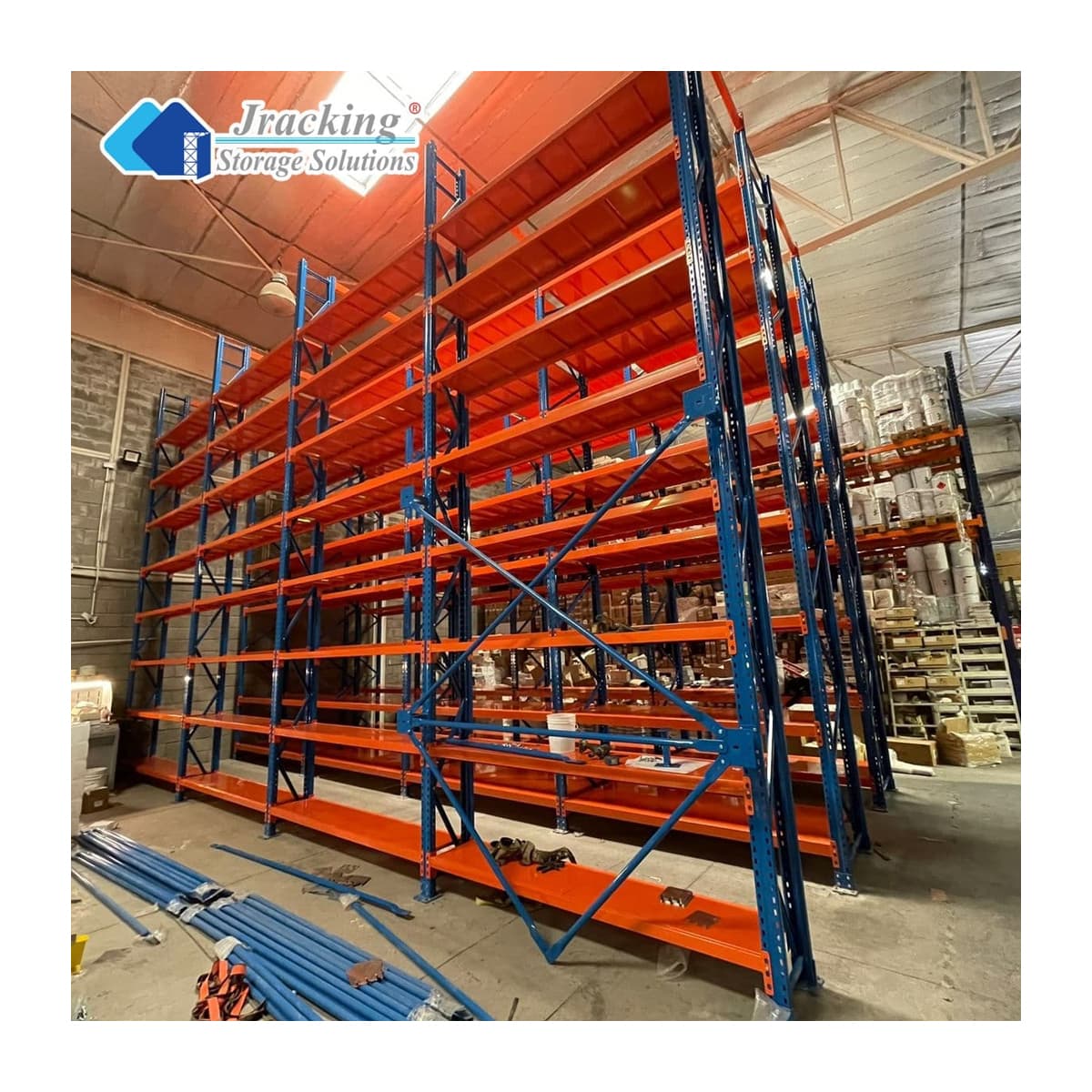 Jracking Durable Adjustable Steel Shelving Storage Rack EURO Pallet Racking and Shelves for Industry Warehouse