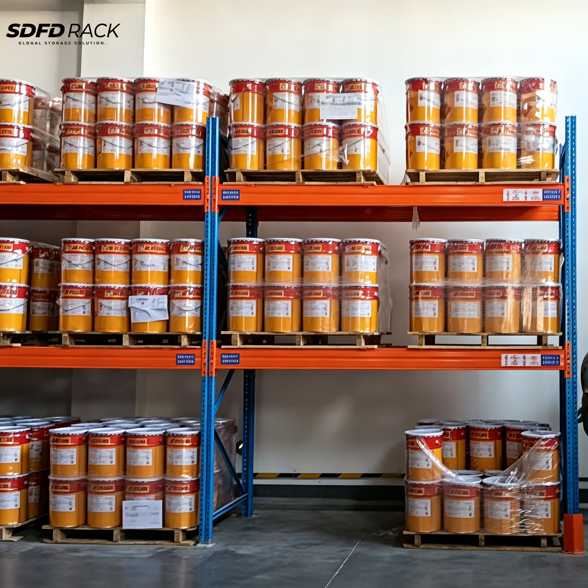 SDFD Heavy Duty Pallet Racking System Steel Durable Adjustable Box Beam Multi-layer Selective Pallet Rack for Warehouse Storage