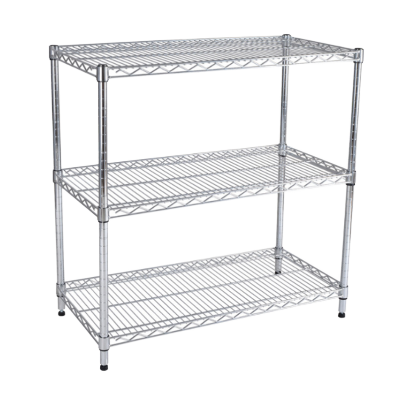 Heavy Duty Industrial Metal Wire Shelving 4mm Thickness 100kg Load Screw Assembly Warehouse Storage Rack