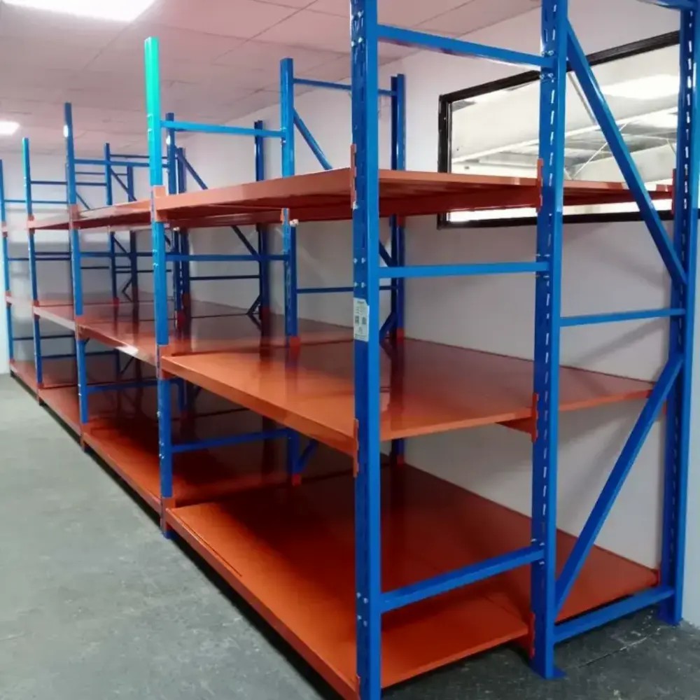 Warehouse Racks Metal Shelves Storage Shelf Rack Three Post Rack 1000 to 3000kgs Per Level Library Book Stack OEM Factory