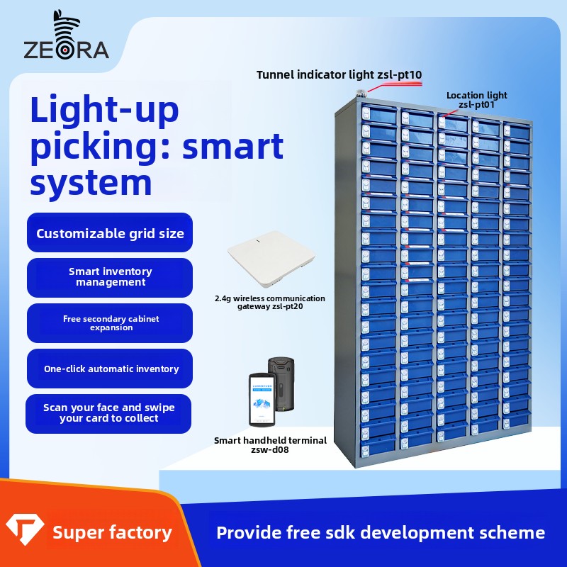 Intelligent Lighting Selection System Warehouse Management System Intelligent Lighting Indicator Shelves Digital Shelves Model