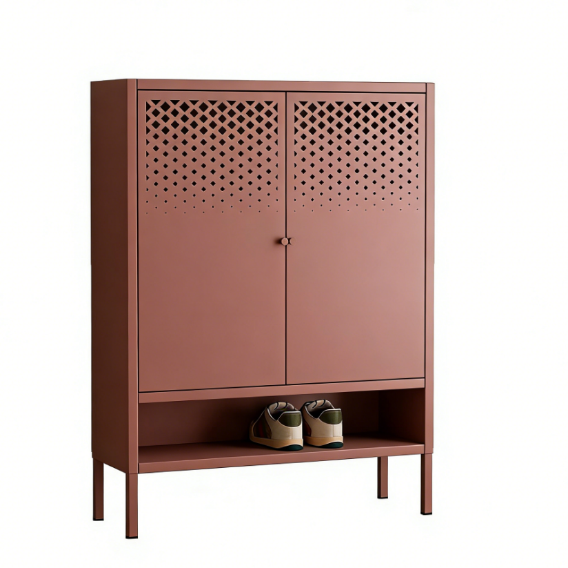 High Capacity Steel Shoe Storage Cabinet, Ventilated Metal Shoe Rack for Apartment/Hotel, Factory Supply for Bulk Purchase