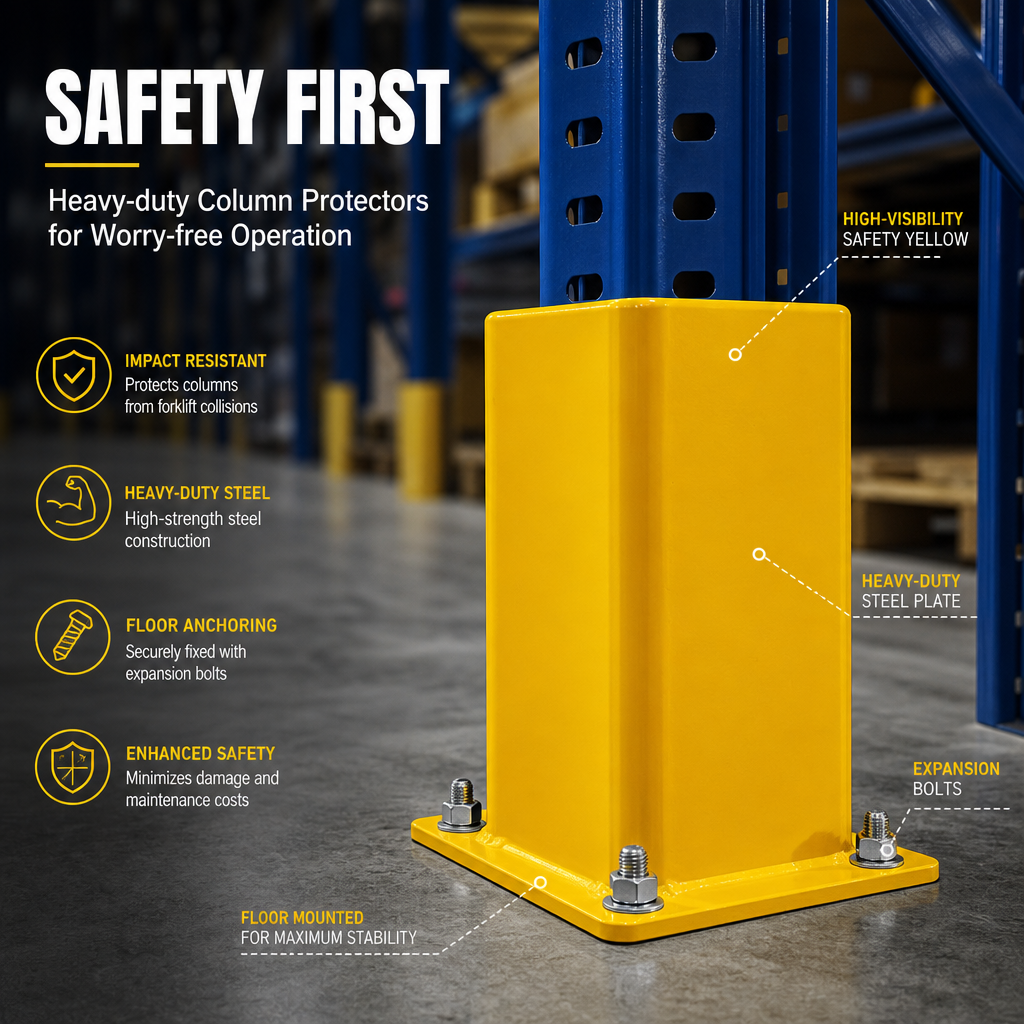 Heavy Multi-Level Steel Storage Rack Blue Vertical Orange Beam Can Be Matched with Cross Beam Pallet Display Products