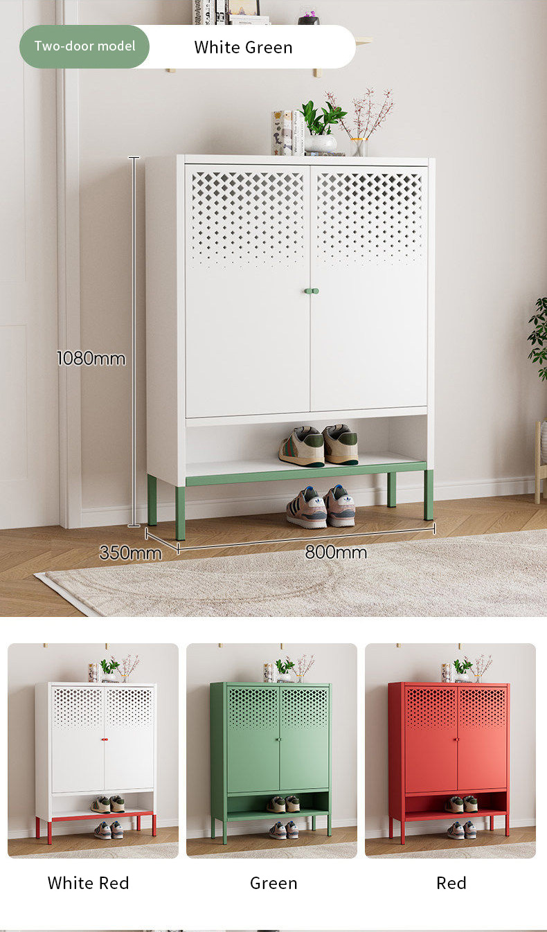 High Capacity Steel Shoe Storage Cabinet, Ventilated Metal Shoe Rack for Apartment/Hotel, Factory Supply for Bulk Purchase