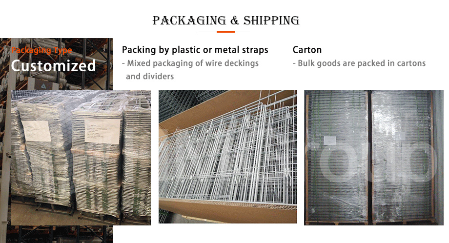 Warehouse Metal Steel Wire Shelves Divider for Racking System