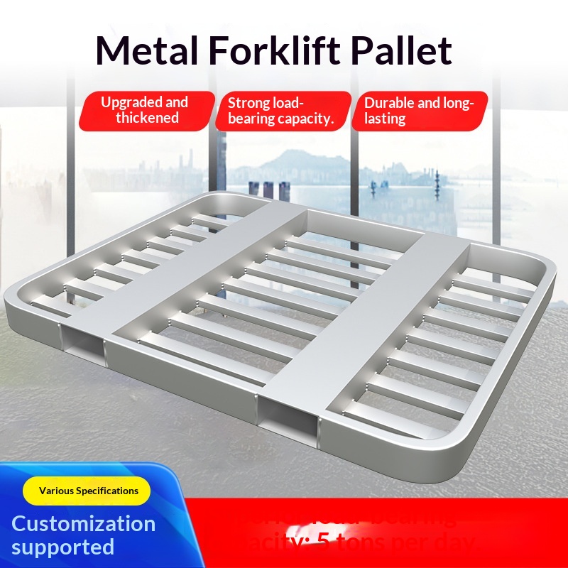 Galvanized Stackable Double-Sided Rounded-Edge Steel Pallet Forklifts; Pallet Rack Platform Moisture-Proof Pad Nestable 5 Ton