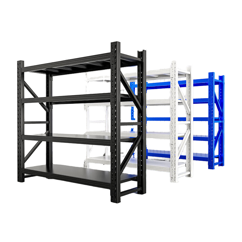 Industrial Heavy Duty 5 Storage Shelves System Stacking Units Adjustable Steel Rack Powder Coated Warehouse Pallet Racking