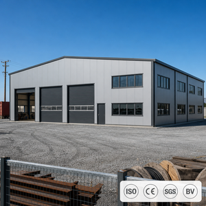 Hot-Rolled Column-Free I-Beam Frame Steel Structure Warehouse Building For E-Commerce Hub Ventilated Engineer Supported