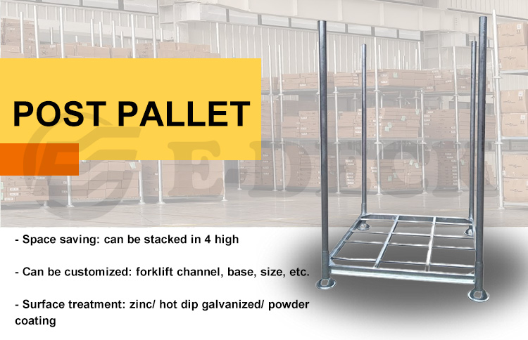 Heavy-duty Steel Metal Logistic Stackable Storage Post Pallet Racks