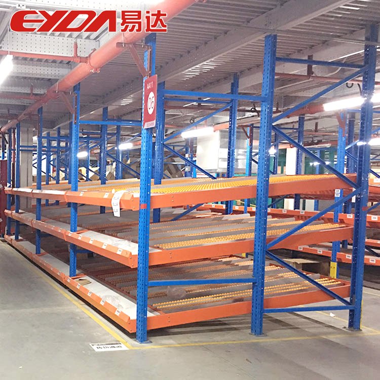 High Quality Steel 5 Layer Adjustable Powder Coated Warehouse Storage Carton Flow Racking Roller Picking System
