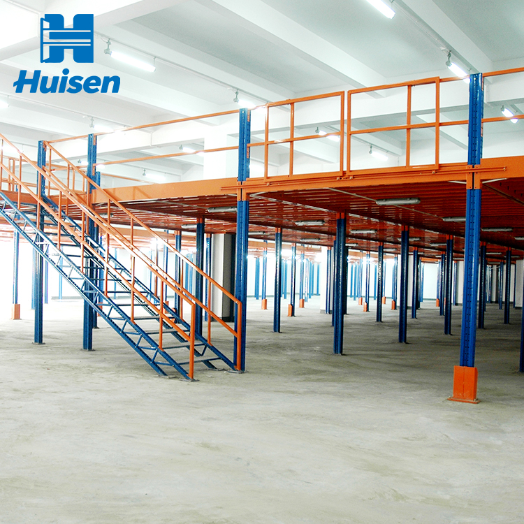 Industrial Warehouse Attic Lofts Heavy-Duty Steel Storage Racks Mezzanine Floor Platforms Pallet Racking Systems