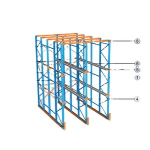 Factory Warehouse Storage Drive In Steel Pallet Rack