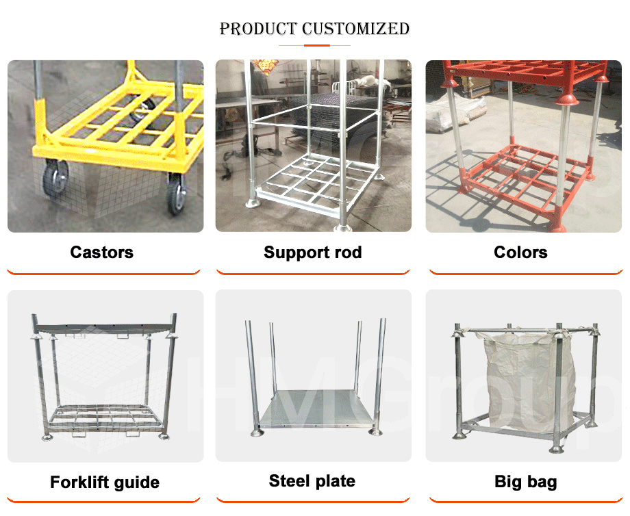 Heavy Duty Industrial Galvanized Metal Steel Storage Stacking Pipe Pallet Stillages Racks