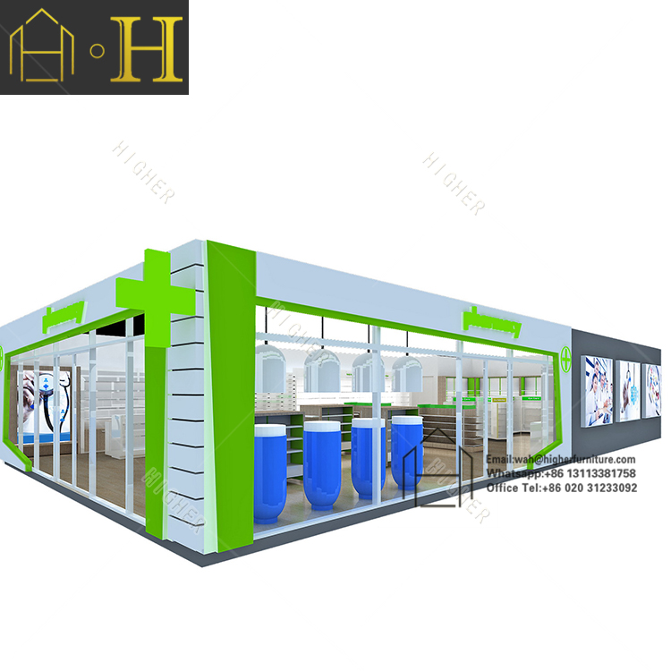 Pharmacy Gondola Display Shelf Racks Pharmacy Shelving Store Furniture Showcase Retail Cosmetics
