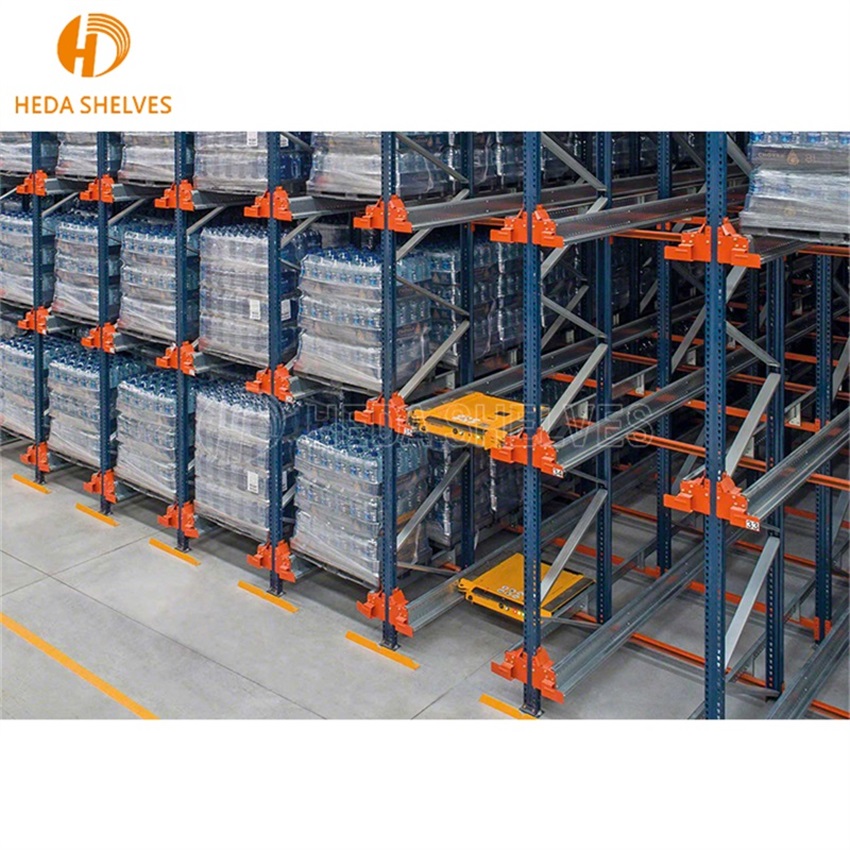 Heda High Density Shuttle Rack System Shuttle Racking System Double Deep Steel Pallet Rack Storage Racking System