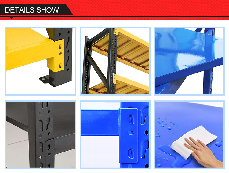New Color Heavy Duty Steel Material Customized Industrial Rack Multi Layer Warehouse Light Duty Metal Shelf