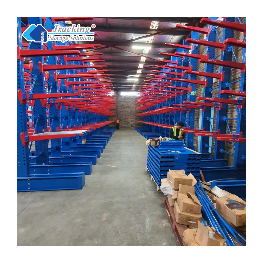 Jracking Industrial Warehouse Storage Shelves Rack Durable Heavy Duty Cantilever Racks for Industrial Material Organization