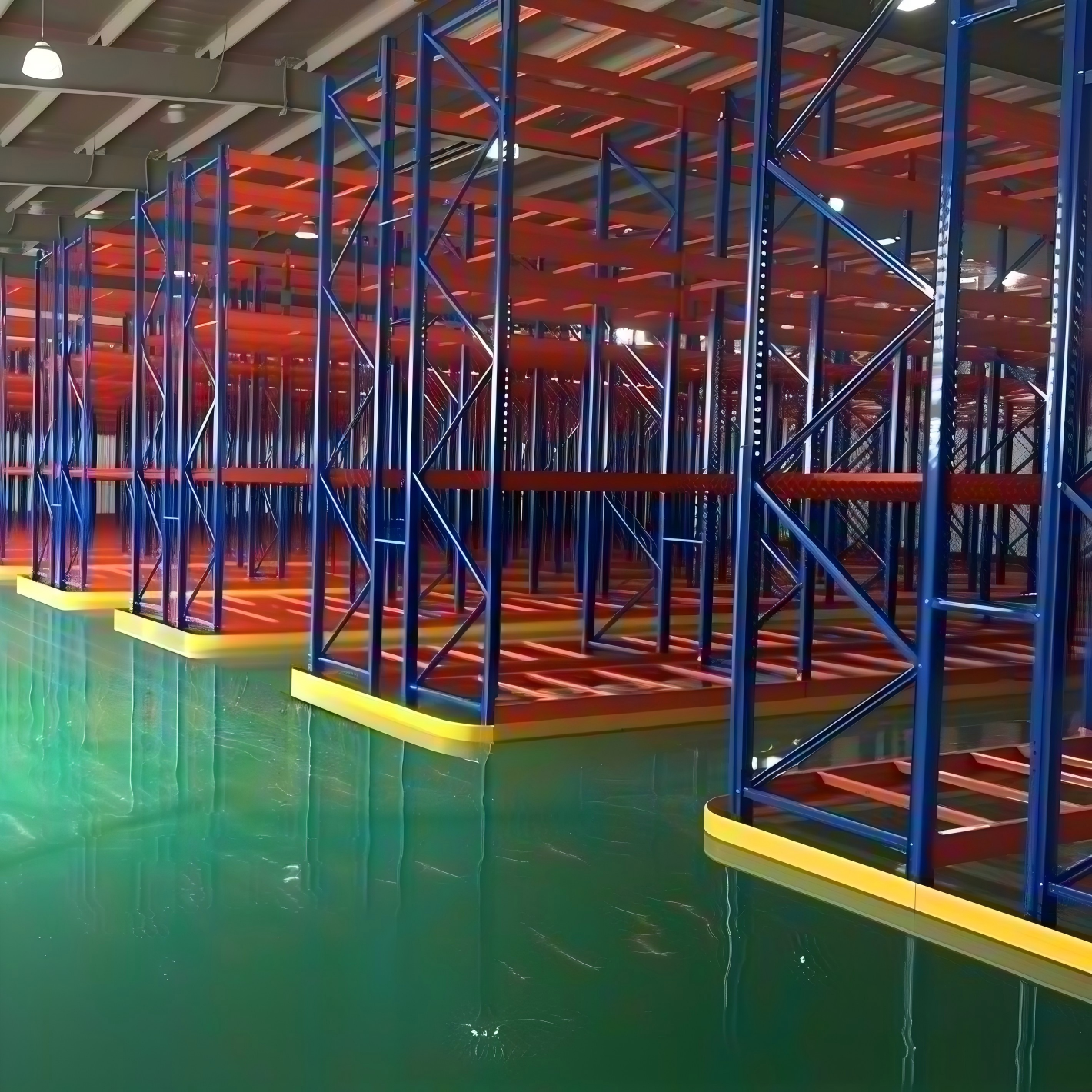 Raw Material Storage VNA Very Narrow Aisle Racking Anti Corrosion Steel Narrow Lane Warehouse Pallet Rack OUGLON OGL-VNA-027