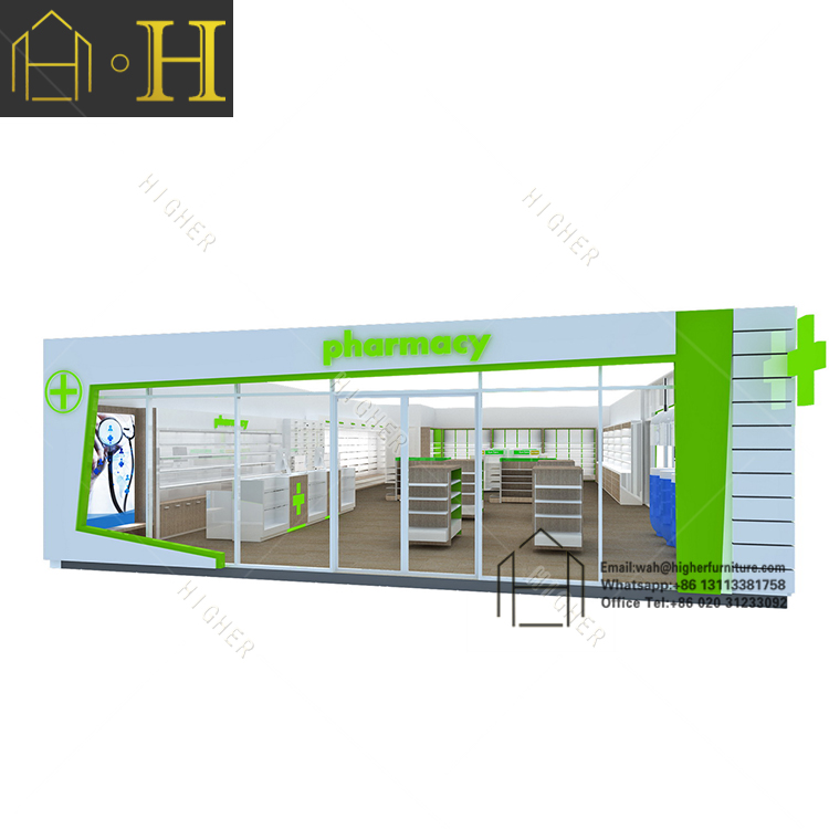 Pharmacy Gondola Display Shelf Racks Pharmacy Shelving Store Furniture Showcase Retail Cosmetics