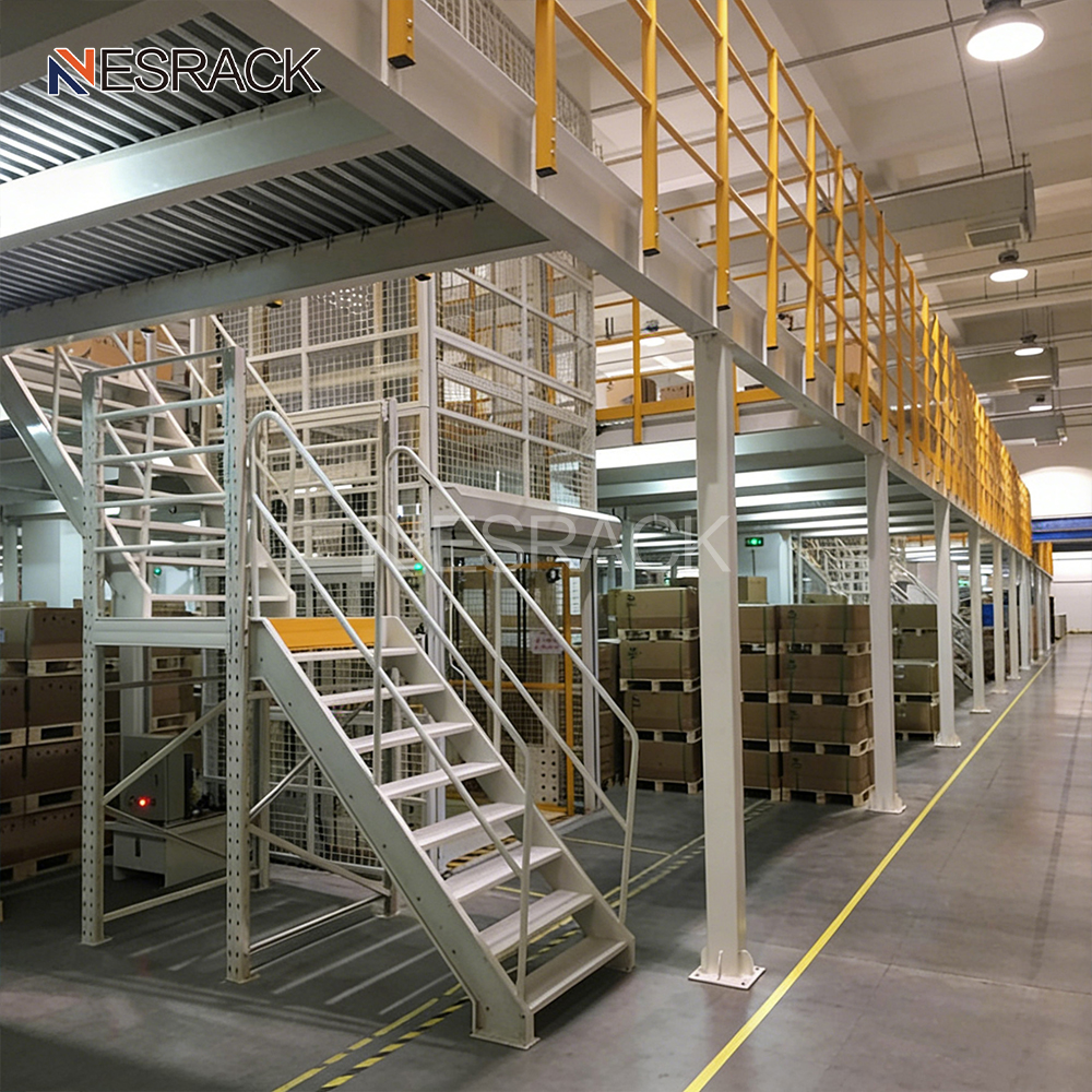 Generous Stacking Warehouse Pallet Racking System Mezzanine Floor Racks Stair Rack Wire Deck Storage Shelf Mezzanine Platform