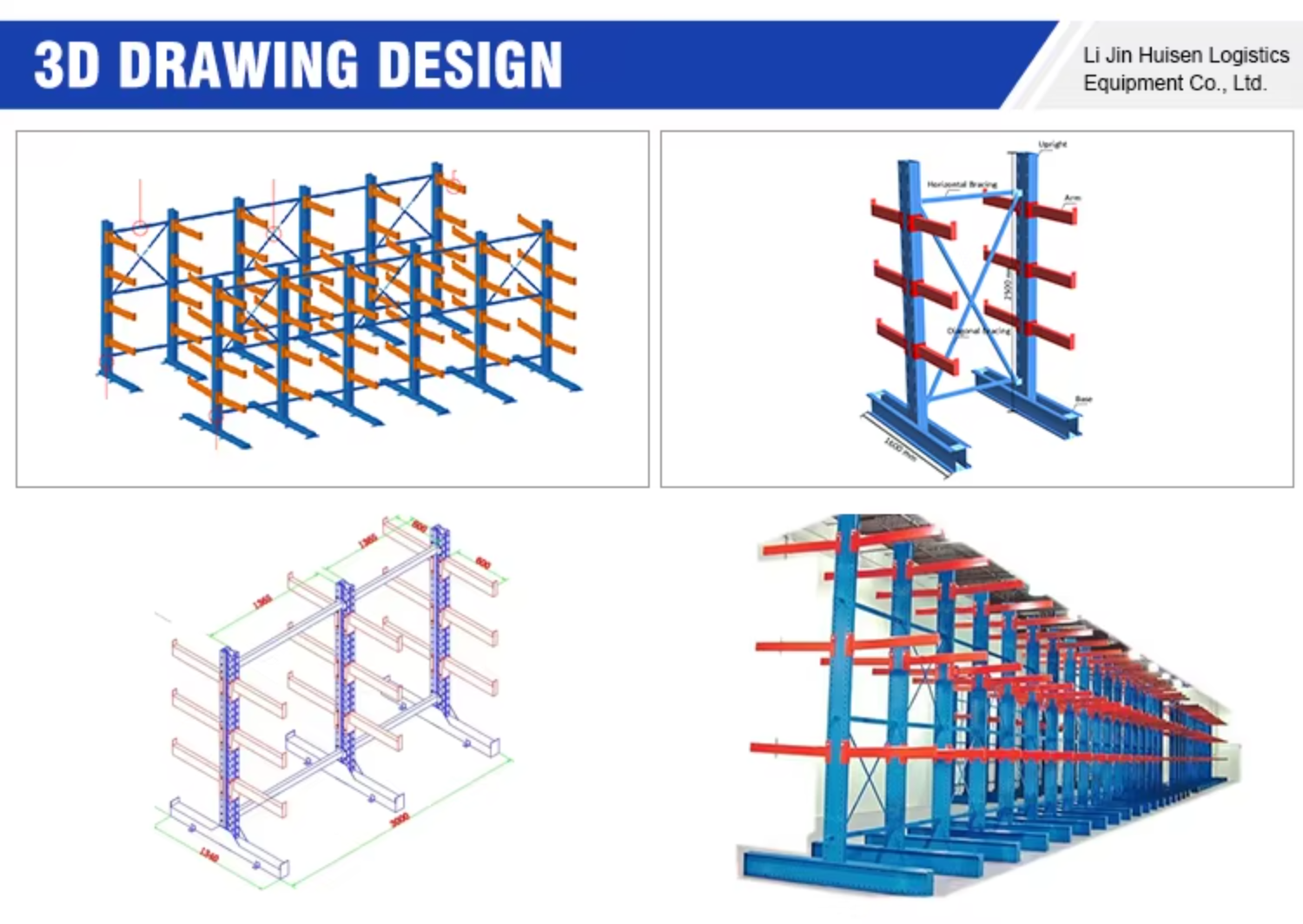 Warehouse Metal Pipe Racking Modular Upright Column Setup for Long Material Storage Anti-corrosion Powder Coated