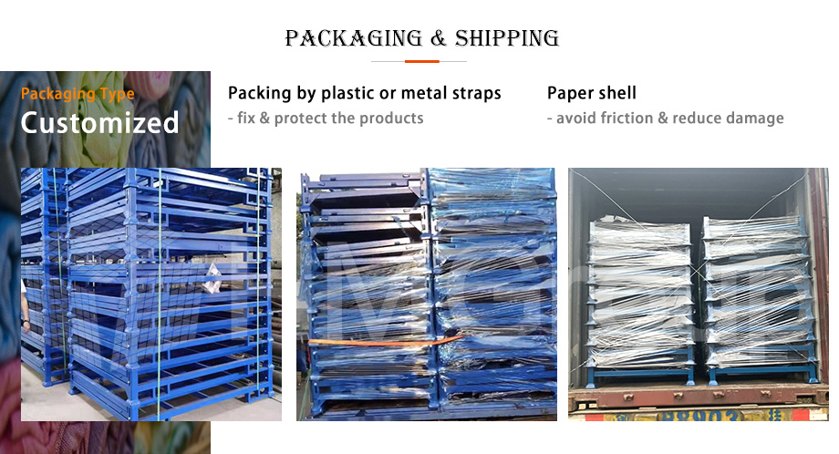 Vertical Storage 4-6 High Powder Coating Heavy Duty Mild Steel Q235 Forklift Portable Storage Textile Racks