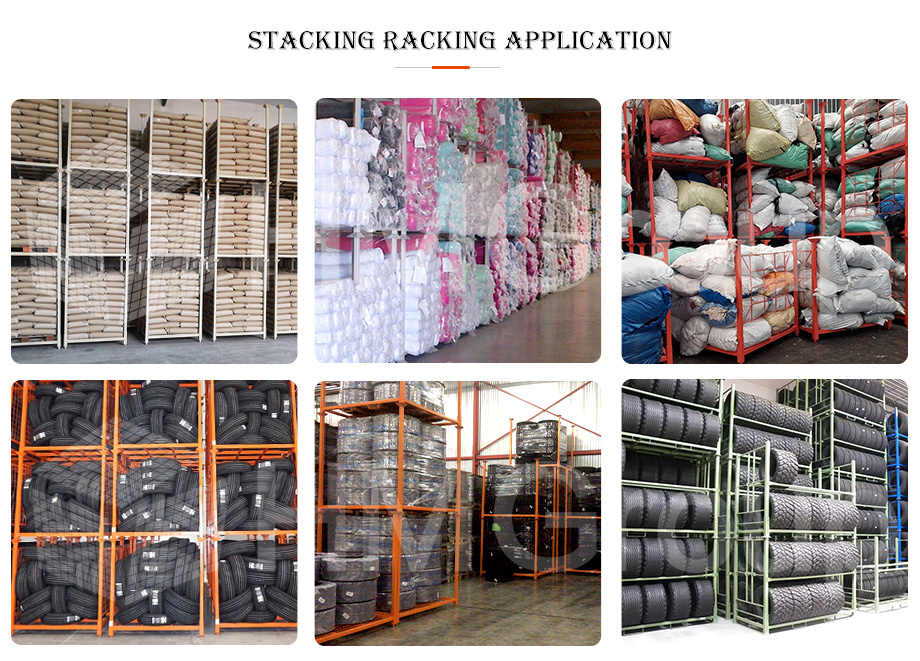 OEM Heavy Duty Galvanized Steel Stacking Racks for Warehouse Stack Pallet