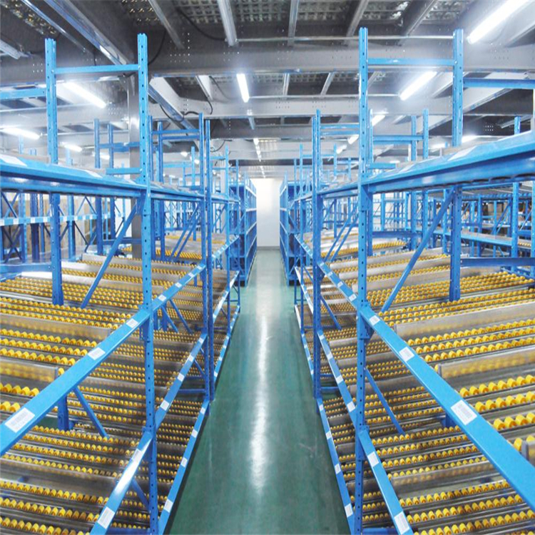 High Capacity FIFO Dynamic Storage Solution Adjustable Roller Rails Corrosion Resistant Warehouse Shelves Carton Flow Rack