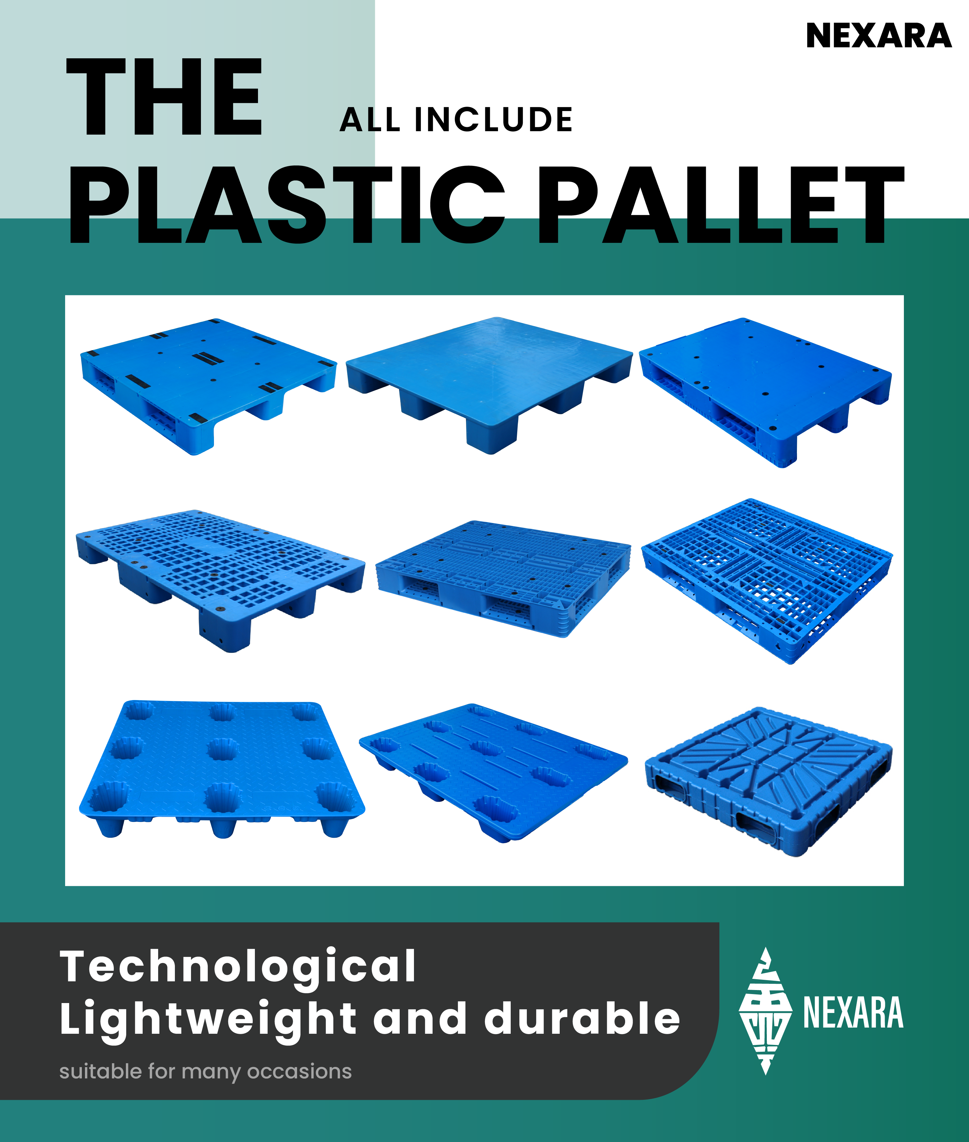 Plastic pallet feature display