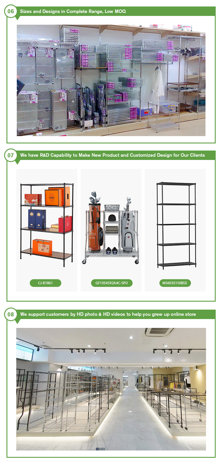 Versatile Storage 6 Tier Rolling Heavy Duty Black Powder Coated Carbon Steel Wire Shelving with 3" Wheels