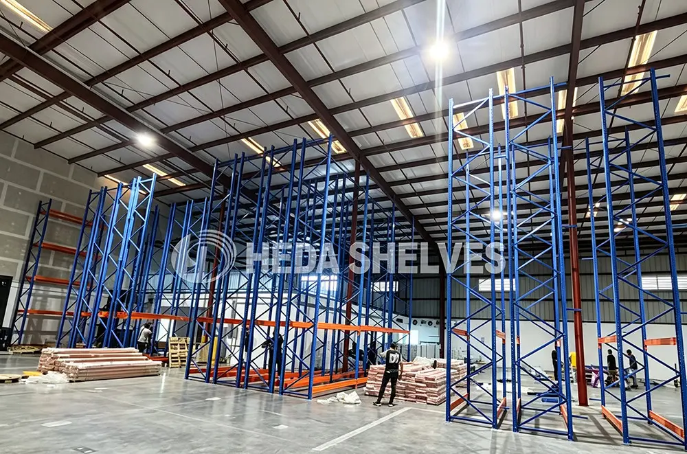 Upright frame vertical leveling and cross bracing
