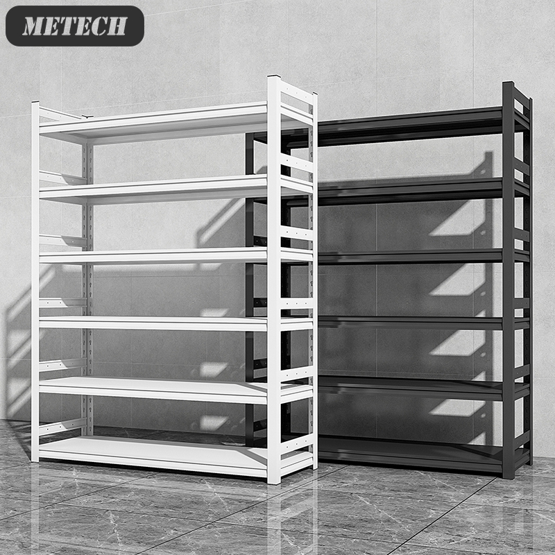 Adjustable Black Iron Industrial Storage Shelving Cheap Steel Metal New Discount Stackable Racks &amp; Shelves