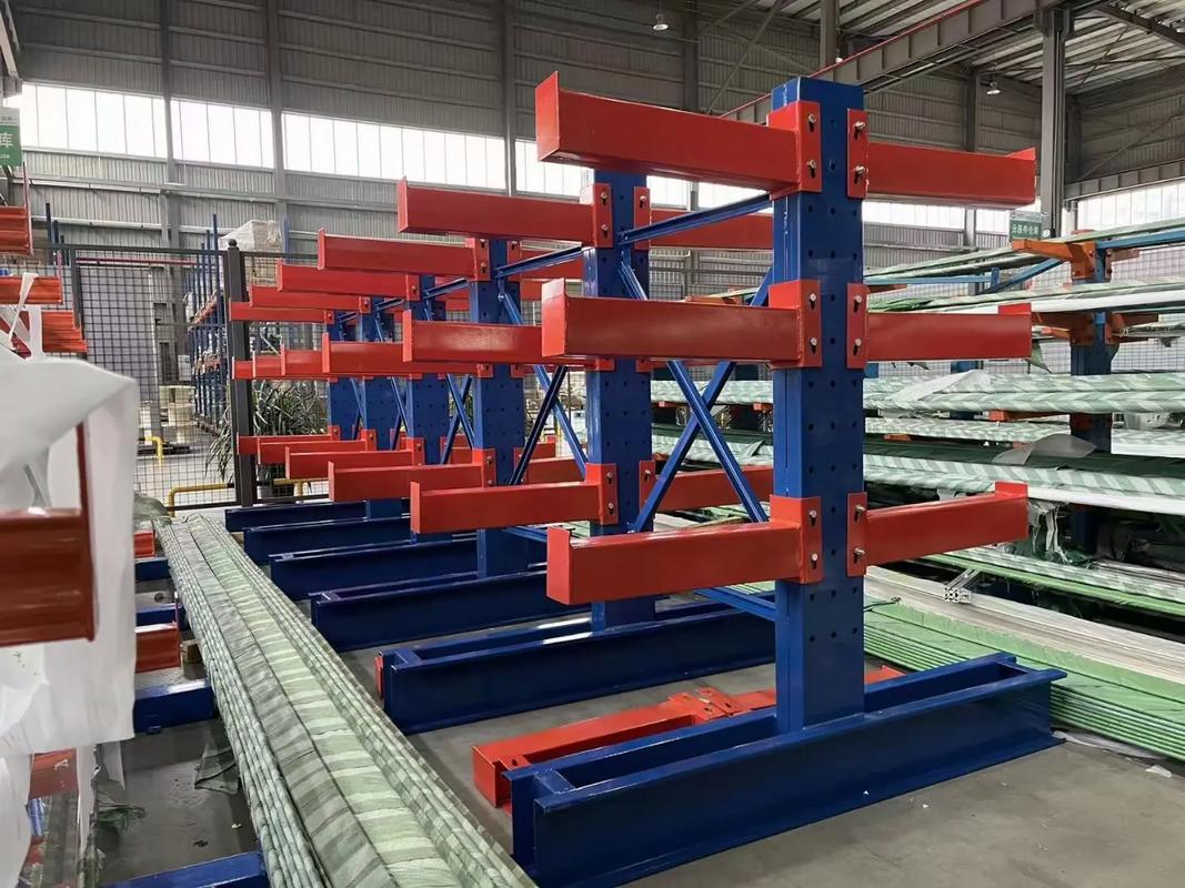 Warehouse Storage Racking Factory Racking Cantilever Racking Blue Orange Single Arm High Load Capacity Long Goods Customized