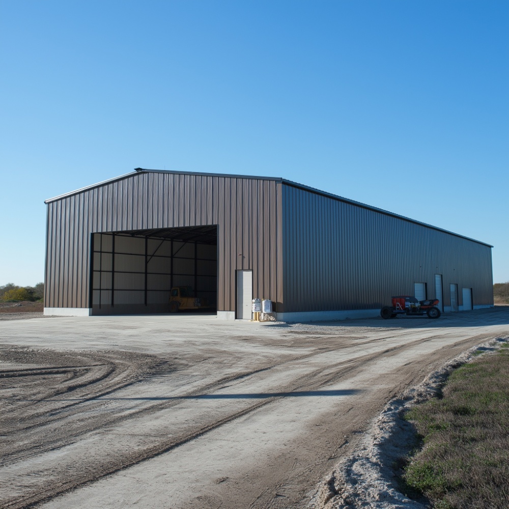 1000sqm Quick-build Prefabricated Steel Structure Warehouse High-strength Wind-resistant Industrial Metal Workshop Shed