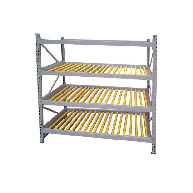 Gravity Fed Steel 5 Layer Adjustable Height Corrosion Protection Durable Heavy Duty Flow Racks
