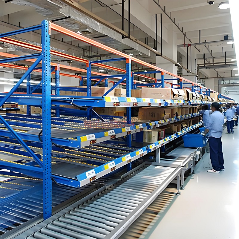 Factory Price Carton Flow Rack Adjustable Wheel Track Shelving for Warehouse Order Picking