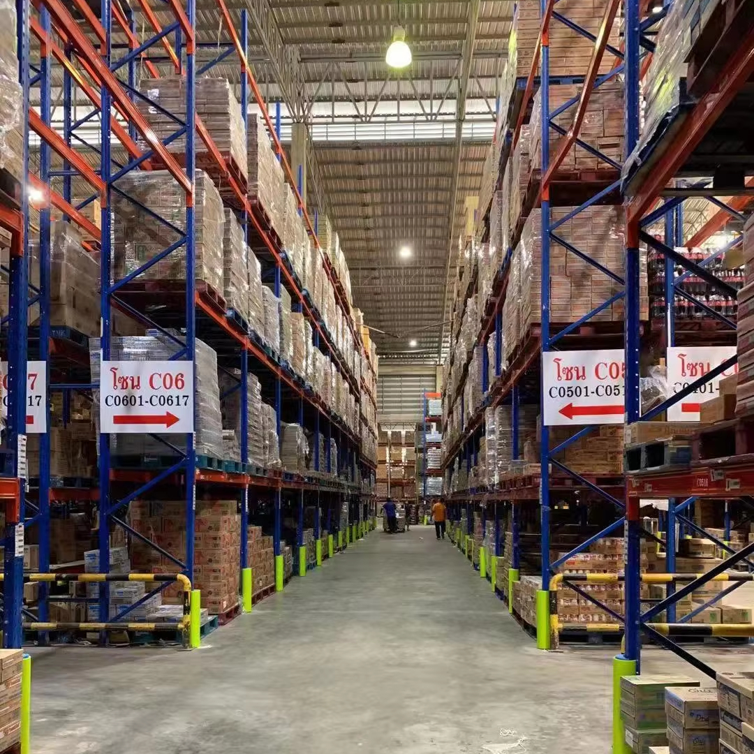 Heavy Duty Steel Single-Depth/Double-depth Selective Pallet Racks CE Certified Corrosion Protection Standard Wide Aisle Full