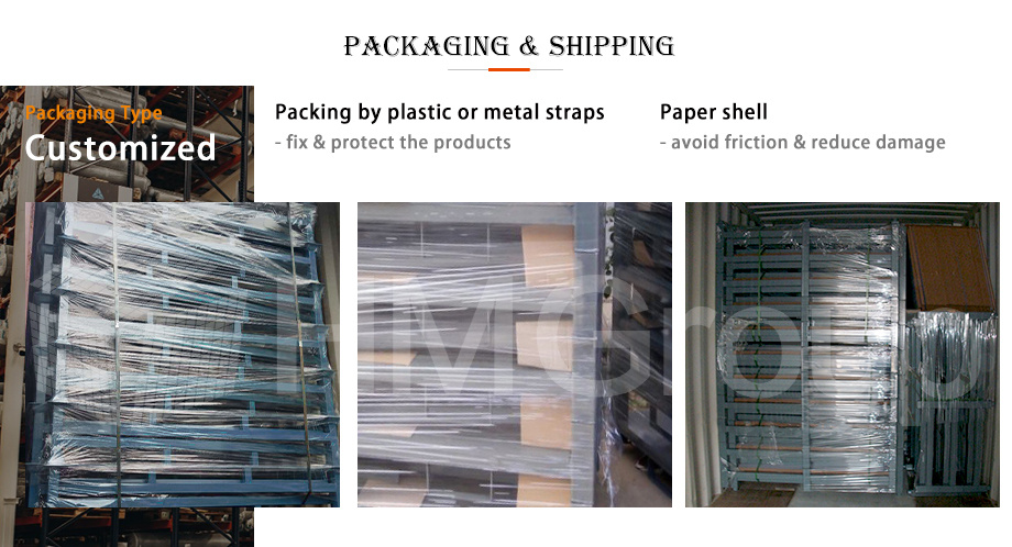 Customization Powder Coated Heavy Duty Steel Metal Stackable Demountable Textile Storage Rack for Fabric Rolls Warehouse
