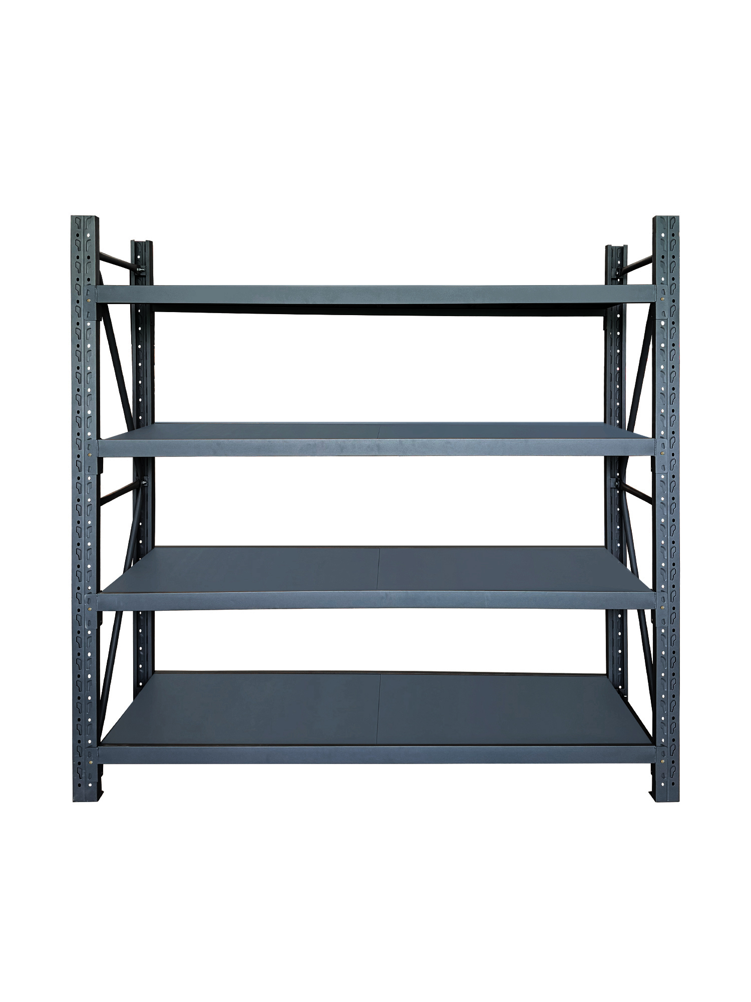 Industrial Heavy Duty 5 Storage Shelves System Stacking Units Adjustable Steel Rack Powder Coated Warehouse Pallet Racking
